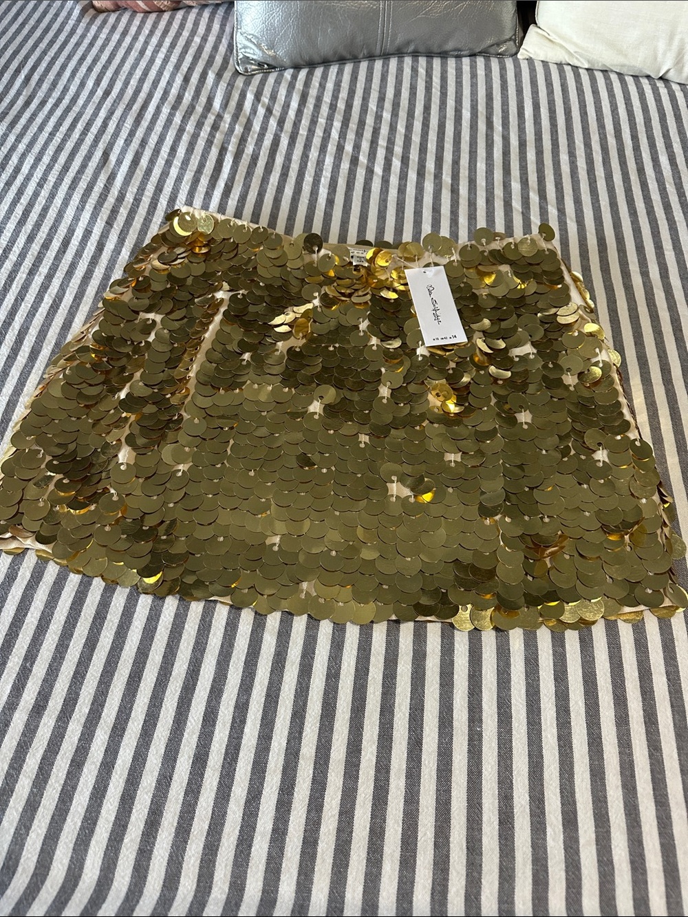 Miss Selfridge Gold Sequin Mini Skirt